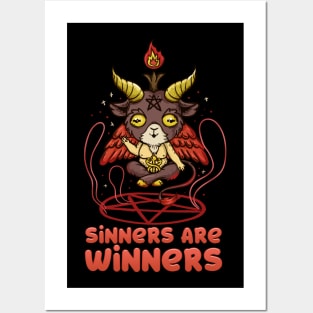 Sinners are Winners - Kawaii Baphomet T-Shirt Posters and Art